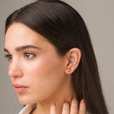 PENDIENTES CON DIAMANTE GARRAS 0.40 QUILATES PUNTO DE LUZ