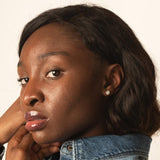 PENDIENTES CON DIAMANTE CHATON 0.40 QUILATES PUNTO DE LUZ