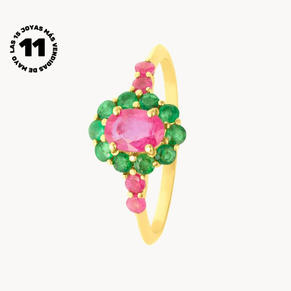 ANILLO RUBIES Y ESMERALDAS FERGIE