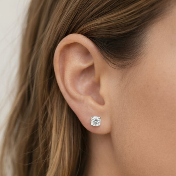 PENDIENTES DIAMANTES CREADOS 2.020 QUILATES CERTIFICADO IGI