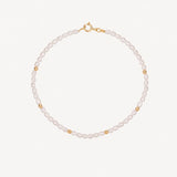 PULSEIRA COM PÉROLAS DE GRÃO E BOLAS DE OURO