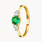 ANILLO ESMERALDA CON DIAMANTES CREADOS EN TALLA PERILLA