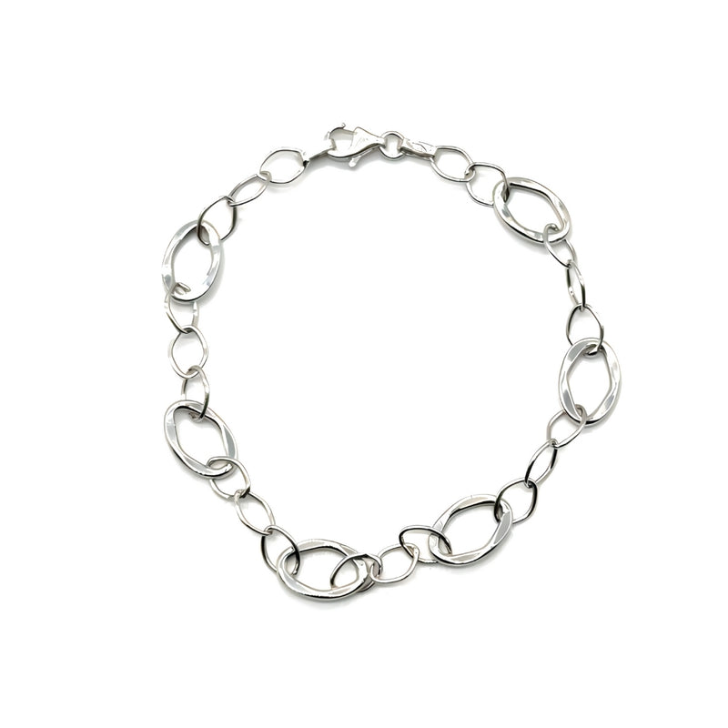 WHITE GOLD LINK BRACELET