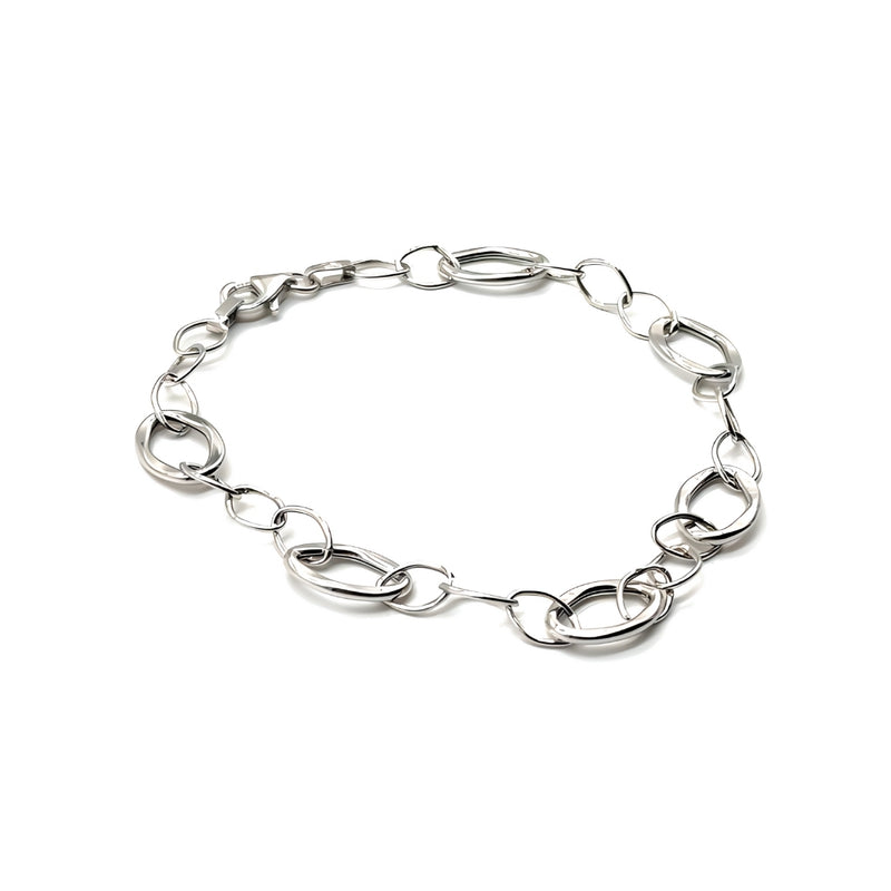 WHITE GOLD LINK BRACELET