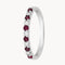 ANILLO MEDIA ALIANZA CARRIL RUBIES Y DIAMANTES