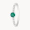 ANILLO ESMERALDA CON PAVE DE DIAMANTES