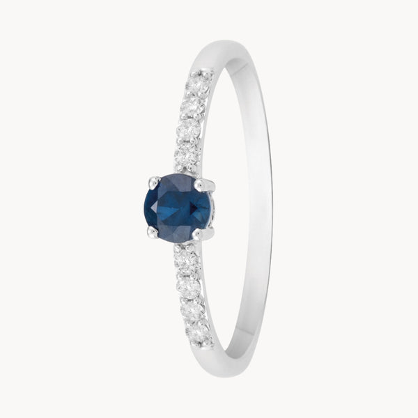 ANILLO ZAFIRO CON PAVE DE DIAMANTES