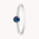 ANILLO ZAFIRO CON PAVE DE DIAMANTES