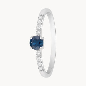 ANILLO ZAFIRO CON PAVE DE DIAMANTES