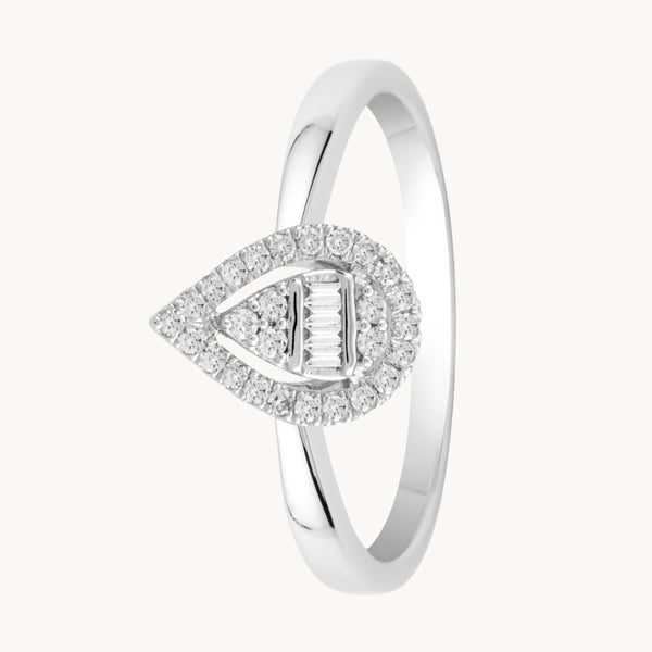 ANILLO SILUETA DE GOTA CON DIAMANTES