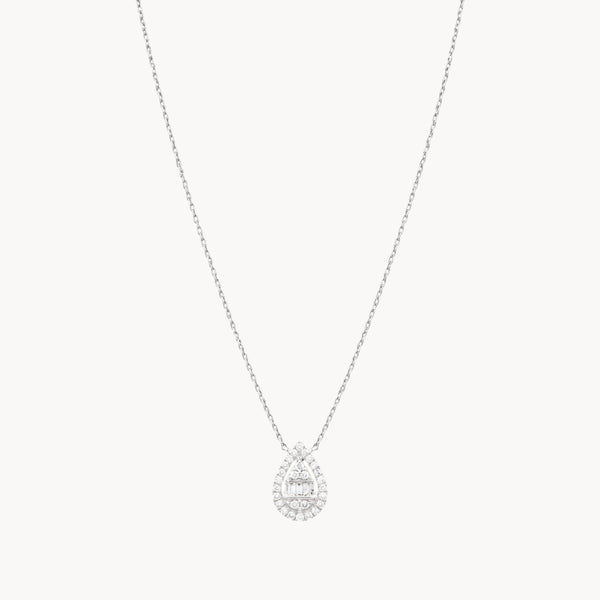 COLGANTE SILUETA DE GOTA CON DIAMANTES