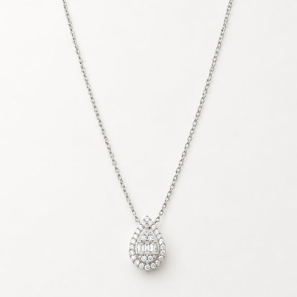 COLGANTE SILUETA DE GOTA CON DIAMANTES