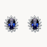 PENDIENTES ZAFIRO Y DIAMANTES DIANE