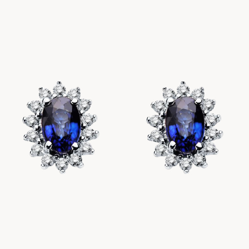 PENDIENTES ZAFIRO Y DIAMANTES DIANE