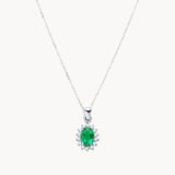 COLGANTE ESMERALDA Y DIAMANTES DIANE