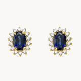 PENDIENTES ZAFIRO Y DIAMANTES DIANE