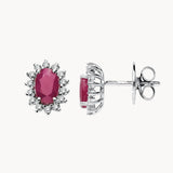PENDIENTES RUBI Y DIAMANTES DIANE