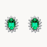 PENDIENTES ESMERALDA Y DIAMANTES DIANE