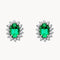 PENDIENTES ESMERALDA Y DIAMANTES DIANE