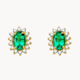PENDIENTES ESMERALDA Y DIAMANTES DIANE