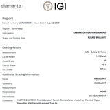 PENDIENTES DIAMANTES CREADOS 2.020 QUILATES CERTIFICADO IGI