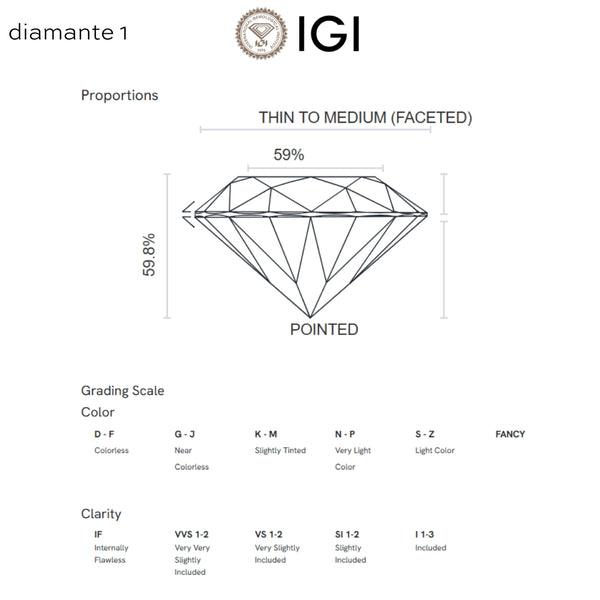 PENDIENTES DIAMANTES CREADOS 2.020 QUILATES CERTIFICADO IGI