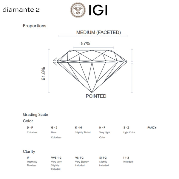 PENDIENTES DIAMANTES CREADOS 2.020 QUILATES CERTIFICADO IGI