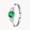 ANILLO ESMERALDA CON DIAMANTES CREADOS EN TALLA PERILLA