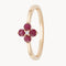 ANILLO FLOR RUBIES CON DIAMANTE