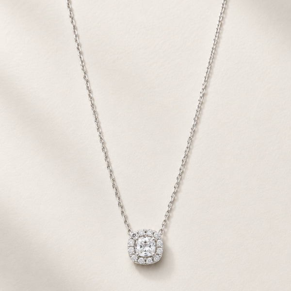 COLGANTE TALLA CUSHION CON DIAMANTES