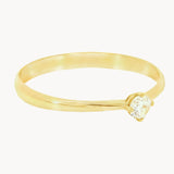 ANILLO SOLITARIO CON DIAMANTE ROMBO 0.11 QUILATES MERITA