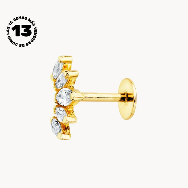 PIERCING OREJA CORONA CON CIRCONITAS SOFIA