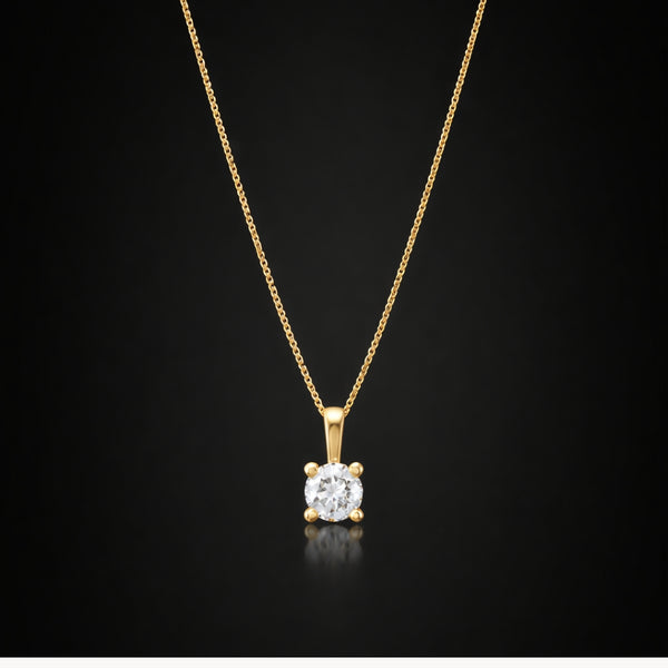 COLGANTE CON DIAMANTE GARRAS 0.25 QUILATES PUNTO DE LUZ