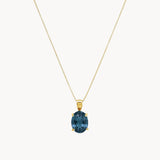 Pendente Topázio London Blue Oval Grande Elsa