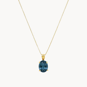 Pendente Topázio London Blue Oval Grande Elsa
