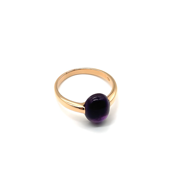 RING WITH CABOCHON SIZE AMETHYST