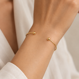 OPEN RIGID BANGLE WITH BEADS