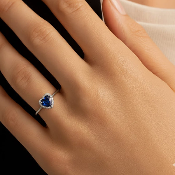 ANILLO ZAFIRO Y DIAMANTES PEGGY