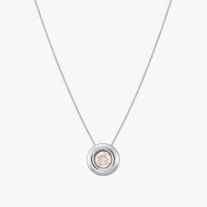 COLGANTE DIAMANTE CHATON 0.30 QUILATES PUNTO DE LUZ CERTIFICADO IGI