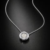 COLGANTE DIAMANTE CHATON 0.30 QUILATES PUNTO DE LUZ CERTIFICADO IGI