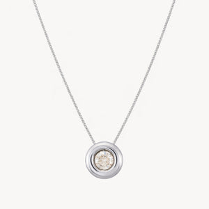 COLGANTE DIAMANTE CHATON 0.40 QUILATES PUNTO DE LUZ