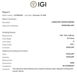 ANILLO SOLITARIO DIAMANTE CREADO 0.77 QUILATES CERTIFICADO IGI