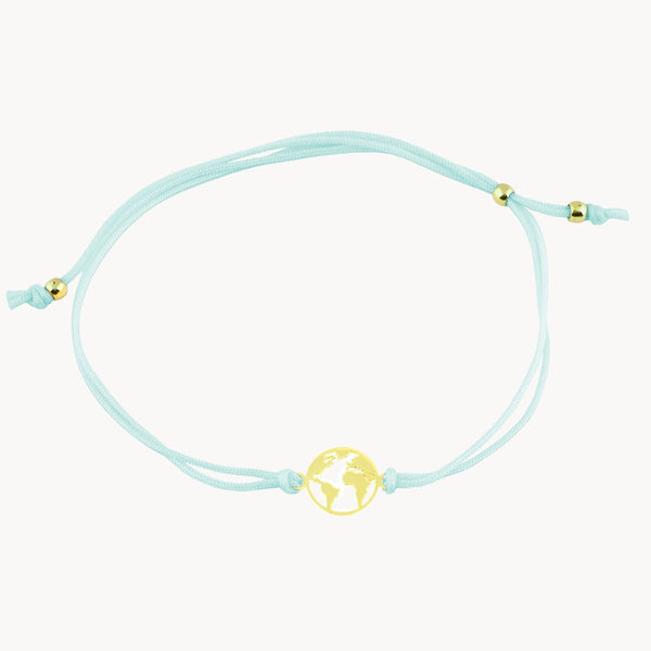 PULSERA MACRAME AZUL MUNDO