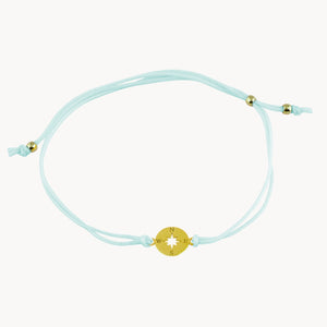 PULSERA MACRAME AZUL ROSA DE LOS VIENTOS