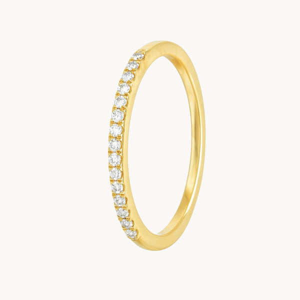 ANILLO MEDIA ALIANZA CON DIAMANTES 0.13 QUILATES ADORA