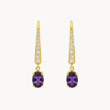 PENDIENTES CON AMATISTA Y CIRCONITAS GERALDINE