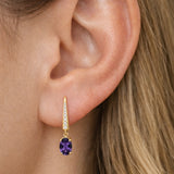 PENDIENTES CON AMATISTA Y CIRCONITAS GERALDINE