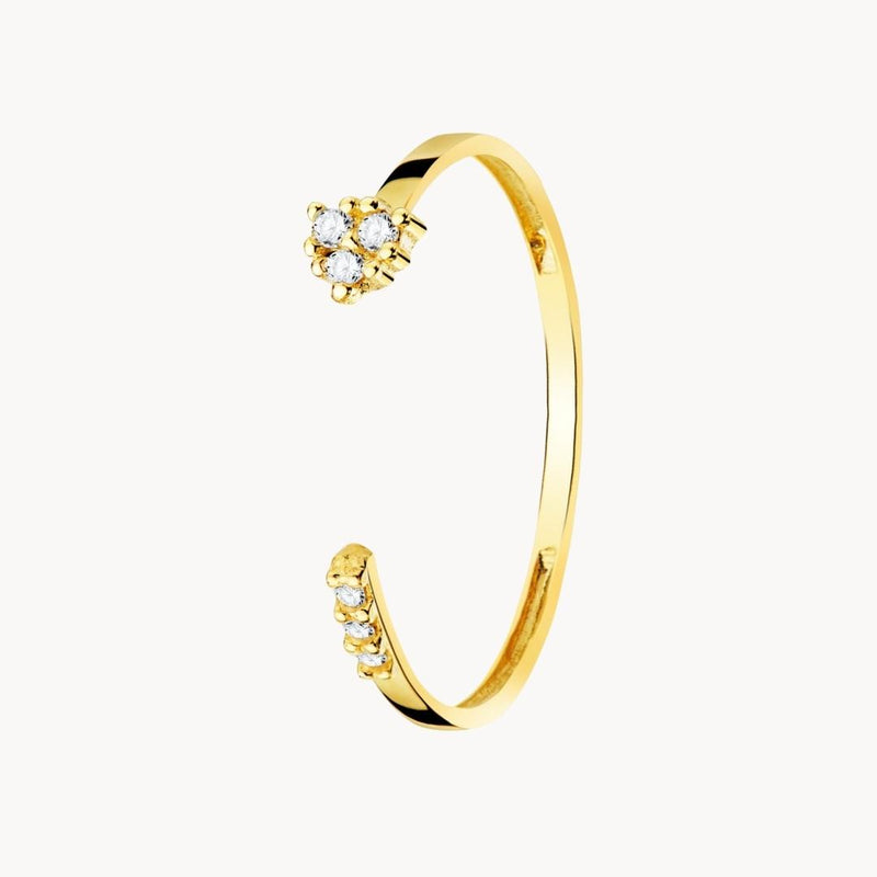 anillo abierto Oro 18kt con diamantes Vilma