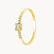ANILLO AGUAMARINA Y DIAMANTES DELIA