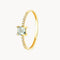 ANILLO AGUAMARINA Y DIAMANTES VERA
